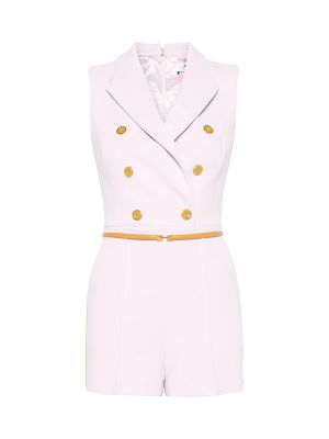 Elisabetta Franchi Double-Breasted Crepe Playsuit