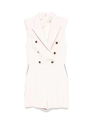 Elisabetta Franchi Double-Breasted Crepe Playsuit