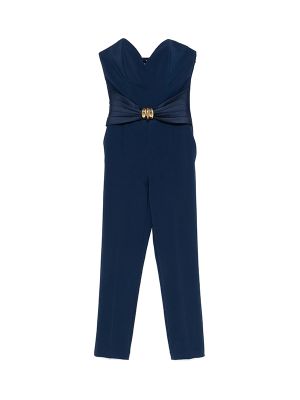 Elisabetta Franchi Bow-Detail Crepe Jumpsuit