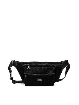 Karl Lagerfeld Monogram-Jacquard Belt Bag