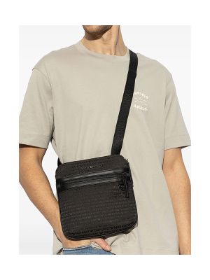 Emporio Armani All-Over Lettering Messenger Bag