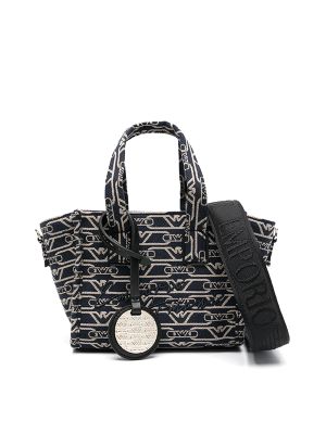 Emporio Armani Monogram-Jacquard Tote Bag