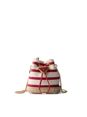 Prada Striped Canvas Mini Bag