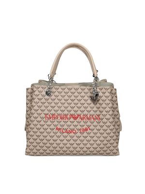 Emporio Armani Monogram-Pattern Tote Bag