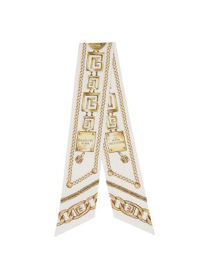 Balmain Chain-Print Silk Bandana