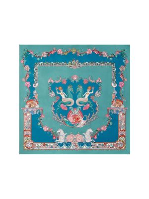 Versace Coral Theatre Silk Scarf