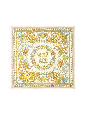 Versace Underwater Barocco Patterned Scarf
