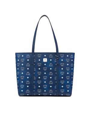 MCM Large Toni Visetos Monogram Canvas Top-Zip Tote Bag