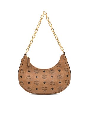 MCM Small Aren Monogram-Pattern Chain Bag
