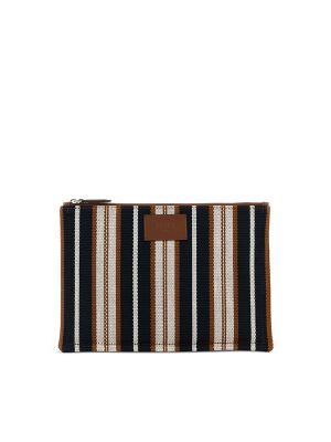 Fendi Striped Clutch Bag