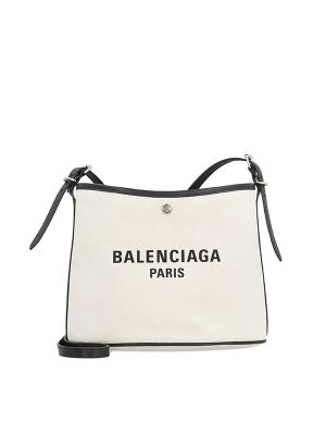 Balenciaga Logo Leather-Trimmed Shoulder Bag