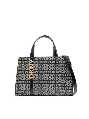 DKNY Logo-Plaque Monogram Tote Bag