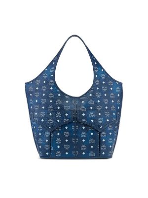 MCM Large Leni Signature Visetos Canvas Tote Bag