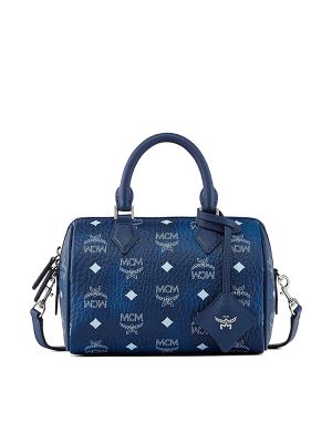 MCM Small Ella Boston Visetos Monogram Tote Bag