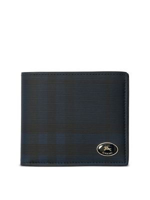 Burberry Check-Pattern Equestian Knight Stamp Wallet