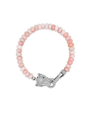 Nialaya Panther Head Opal Bracelet