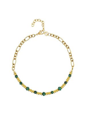 Nialaya Malachite Chain Necklace
