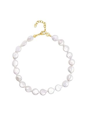 Nialaya Como Flat-Pearl Choker Necklace