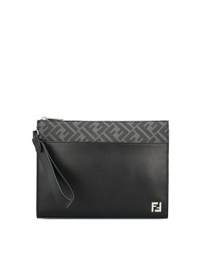 Fendi FF Motif Leather Clutch