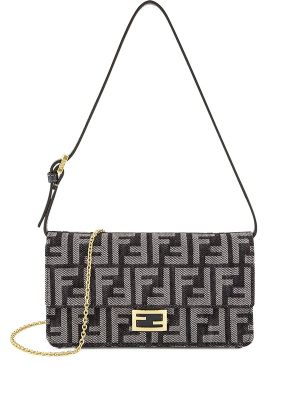 Fendi Baguette FF-Jacquard Shoulder Bag