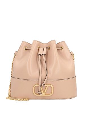 Valentino Garavani Mini Vlogo Leather Bucket Bag