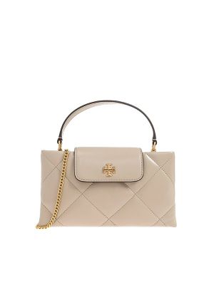 Tory Burch Double T Motif Quilted-Desing Tote Bag