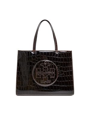 Tory Burch Croc-Embossed Logo-Detail Tote Bag