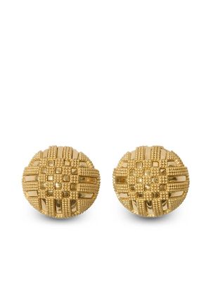 Burberry Grid-Pattern Earrings