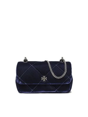 Tory Burch Mini Kira Diamond-Quilted Velvet Cross Body Bag