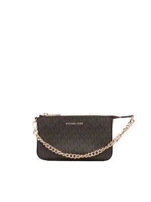 Michael Kors Jet Set Leather Shoulder Bag Dark Brown