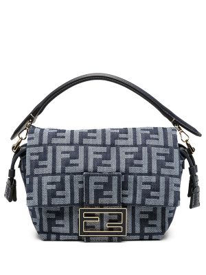 Fendi Mamma Baguette Signature Pattern Clutch Bag