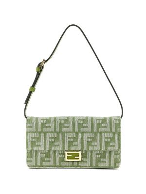 Fendi Baguette FF-Jacquard Shoulder Bag