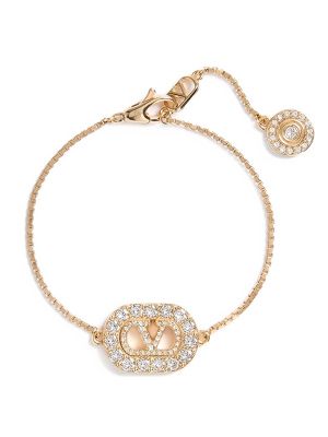 Valentino Garavani Vlogo Signature Metal And Swarovski Crystal Bracelet