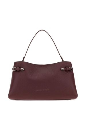 Brunello Cucinelli Grape Leather Shoulder Bag