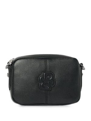 Boss Logo-Embossed Grained Shoulder Bag