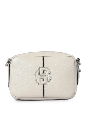 Boss Logo-Plaque Pebbled-Effect Shoulder Bag
