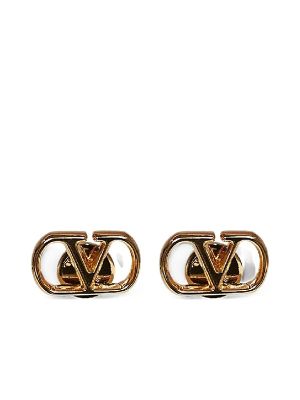 Valentino Garavani Vlogo Signature Gold Metal Earrings