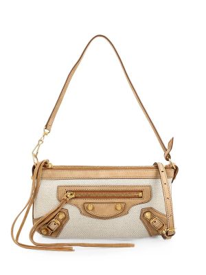 Balenciaga Mini Le City Canvas Shoulder Bag