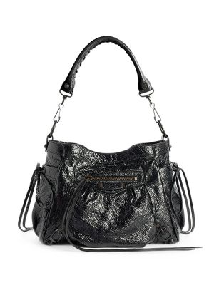 Balenciaga Small Le City Crinkled-Leather Tote Bag