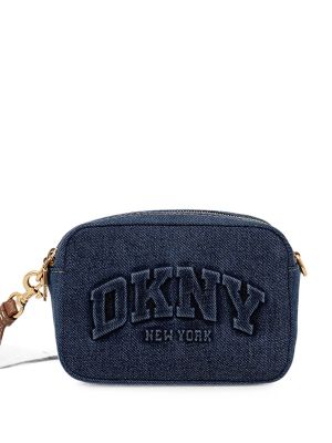 DKNY Logo-Embroidered Denim Shoulder Bag