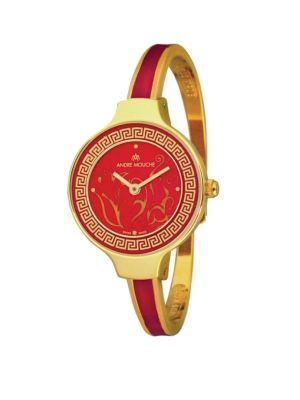 Andre Mouche Athena Gold Plated Watch