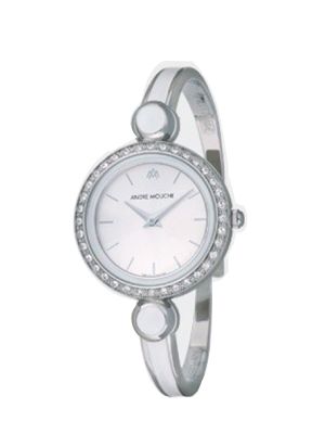 Andre Mouche Swarovski Crystal Palladium Plated Watch
