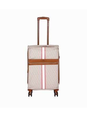 DKNY Signature Strip Spinner Suitcase With Tsa Lock