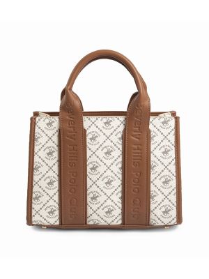 Beverly Hills Polo Club Logo Patterned Tote Bag