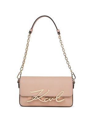 Karl Lagerfeld Small K/Signature Chain Leather Shoulder Bag