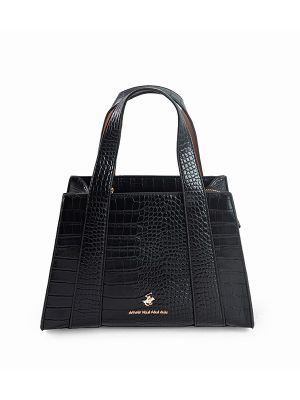 Beverly Hills Polo Club Croc Textured Zippered Mini Tote Bag