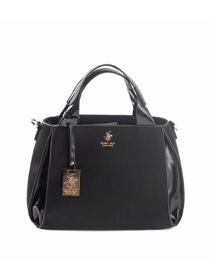 Beverly Hills Polo Club Logo Textured Satchel Bag