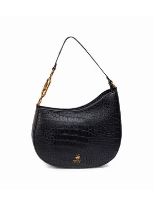 Beverly Hills Polo Club Croc Textured Shoulder Bag