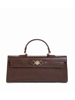 Beverly Hills Polo Club Croc Textured Top Handle Bag