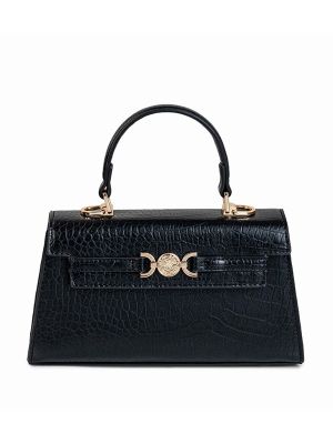 Beverly Hills Polo Club Croc Textured Top Handle Bag